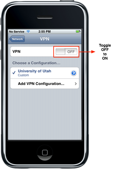 iPhone -  VPN OFF to ON